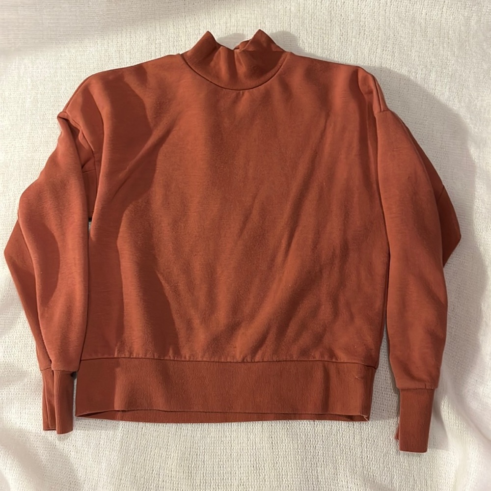 Rust turtleneck sweater